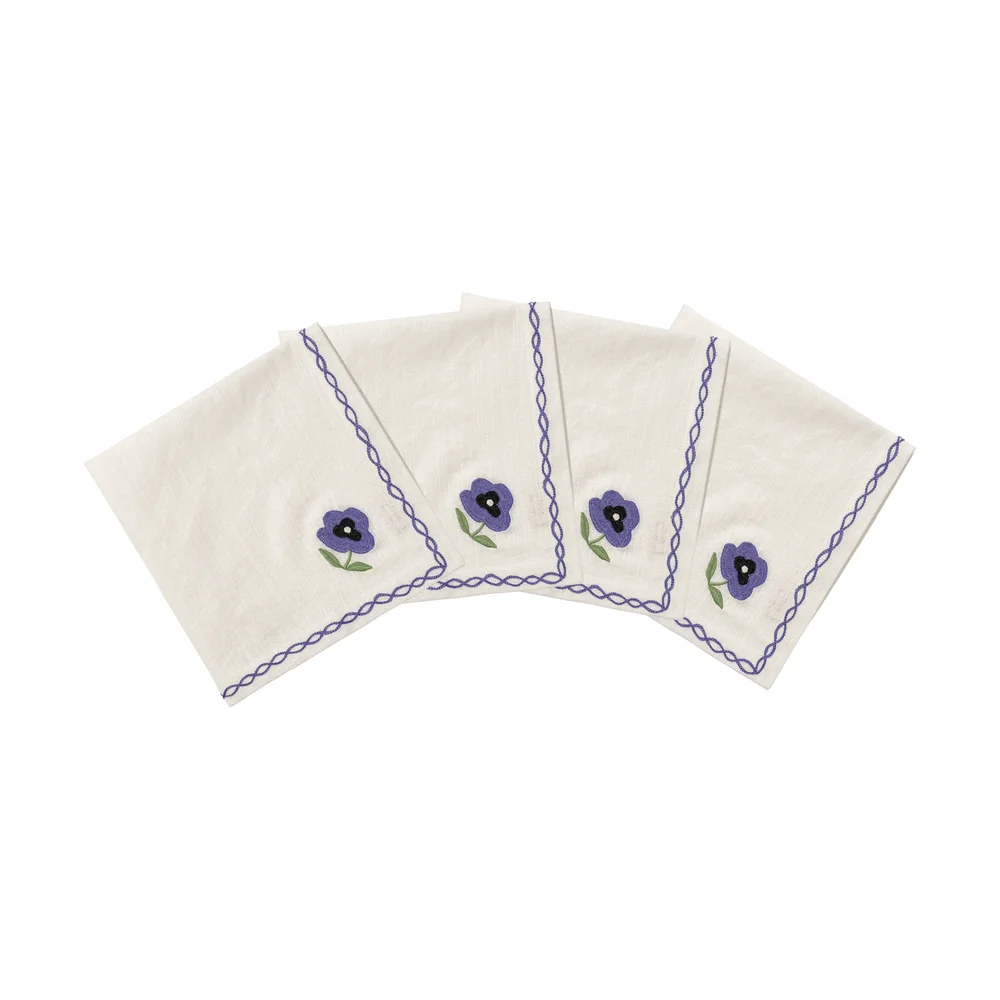 Madelen Möllard Pansy bomullserviett v:9795672 Madelen Möllard Pansy bomullserviett v:9795672