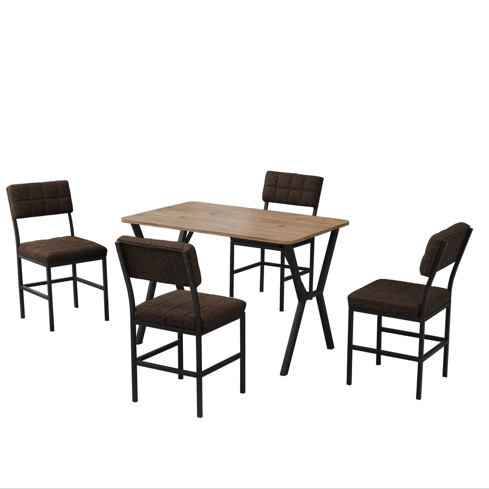 Stedum spisegruppe bord 110 cm + 4 stoler v:9058963