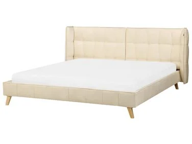 Seng Fløyel SENLIS 180 x 200 cm Beige v:5398943