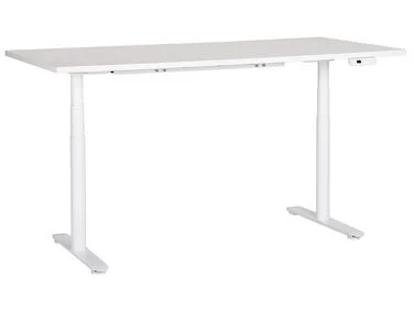 Elektrisk justerbart skrivebord DESTINAS 180 cm 80 cm Hvit v:5222757
