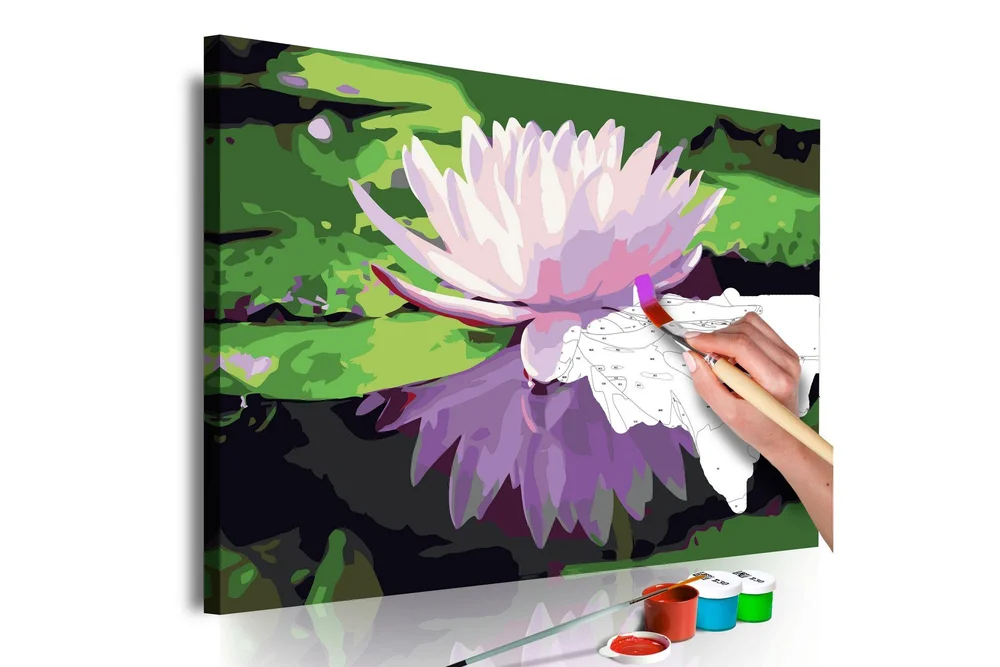 Gjør-det-selv-maleri Vannlilje 60×40 cm v:6458063 Gjør-det-selv-maleri Vannlilje 60×40 cm v:6458063