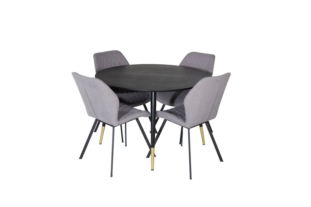 Dipp Spisegruppe 115 cm Rund med 4 Gemma Stoler v:3249114 Dipp Spisegruppe 115 cm Rund med 4 Gemma Stoler v:3249114