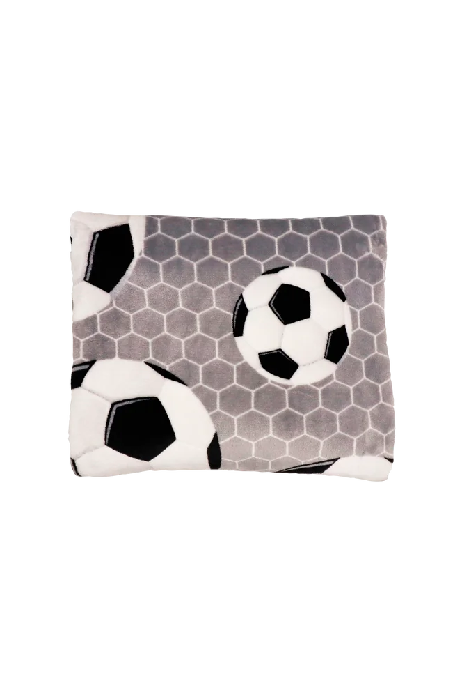 Fotballpledd 130×150 – Grå – Barnerom | m v:9242555 Fotballpledd 130×150 – Grå – Barnerom | m v:9242555