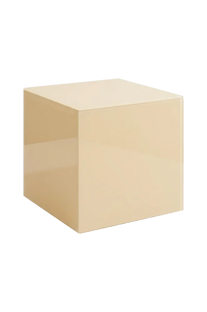 Pop kube i farget glass 35×35 cm – Beige m v:3124656 Pop kube i farget glass 35×35 cm – Beige m v:3124656