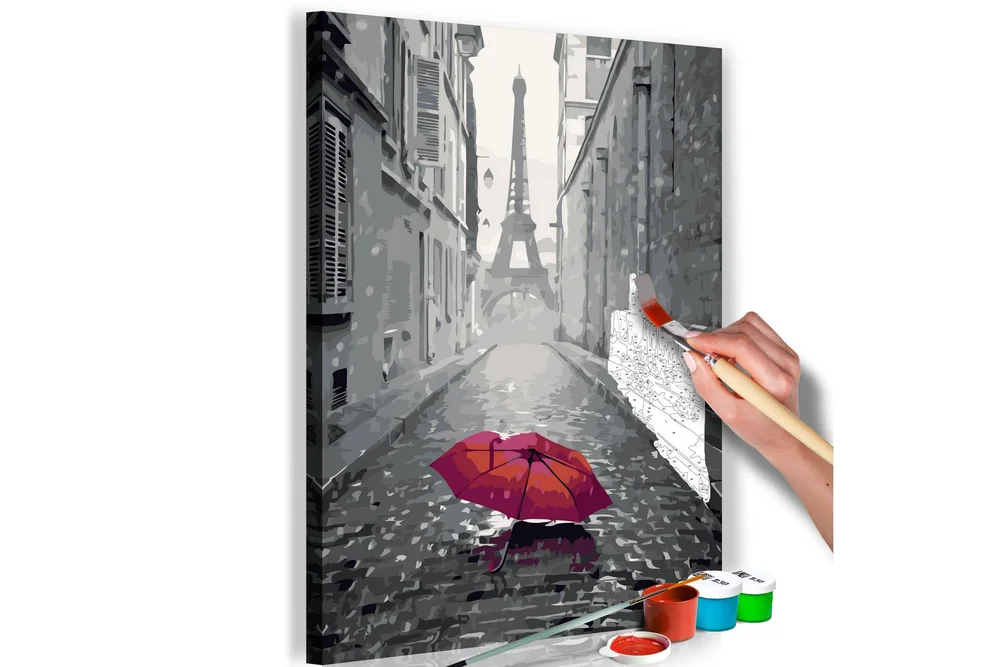 Gjør-det-selv Maleri Paris Rød Paraply 40×60 cm v:8042589 Gjør-det-selv Maleri Paris Rød Paraply 40×60 cm v:8042589