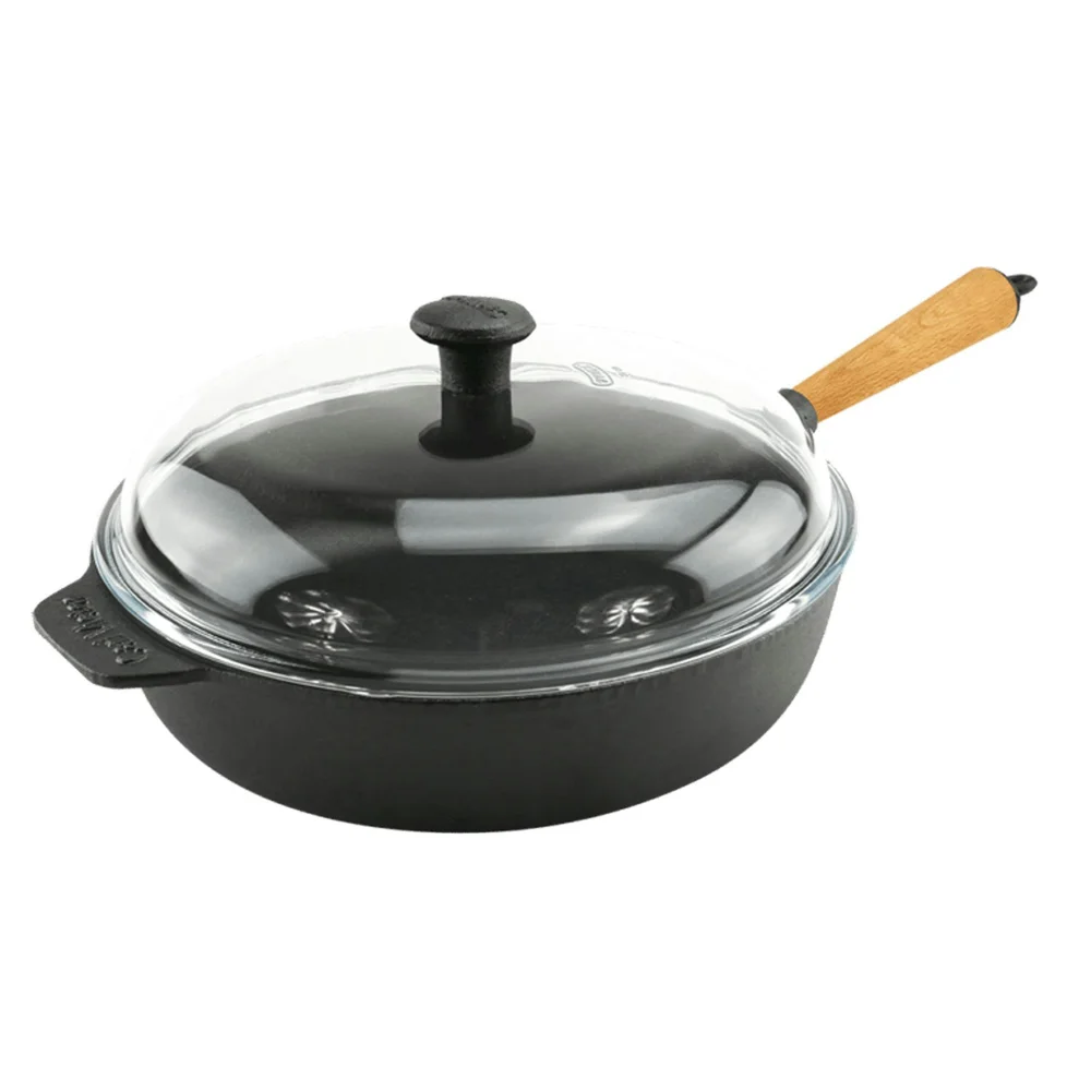 Sautépanne med Glasslokk 28 cm, Beech Håndtak v:4175062 Sautépanne med Glasslokk 28 cm, Beech Håndtak v:4175062