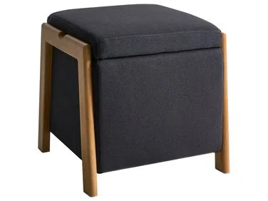 Puff med oppbevaring EDLAND 45 cm Svart v:8410715