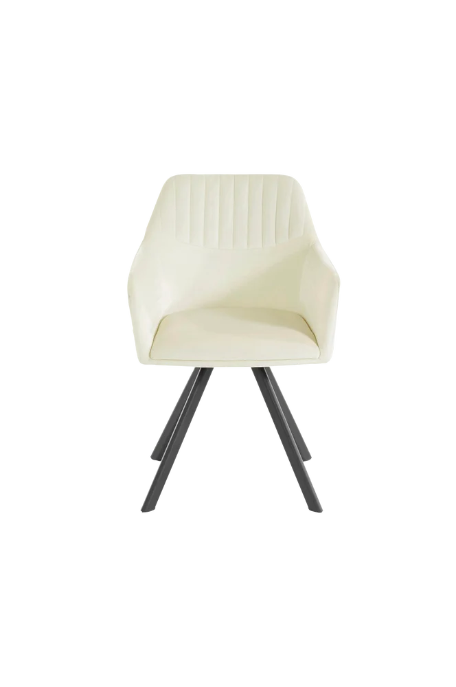 Spisestol med armlener BELLA, 2-pk. – Hvit m v:2665039