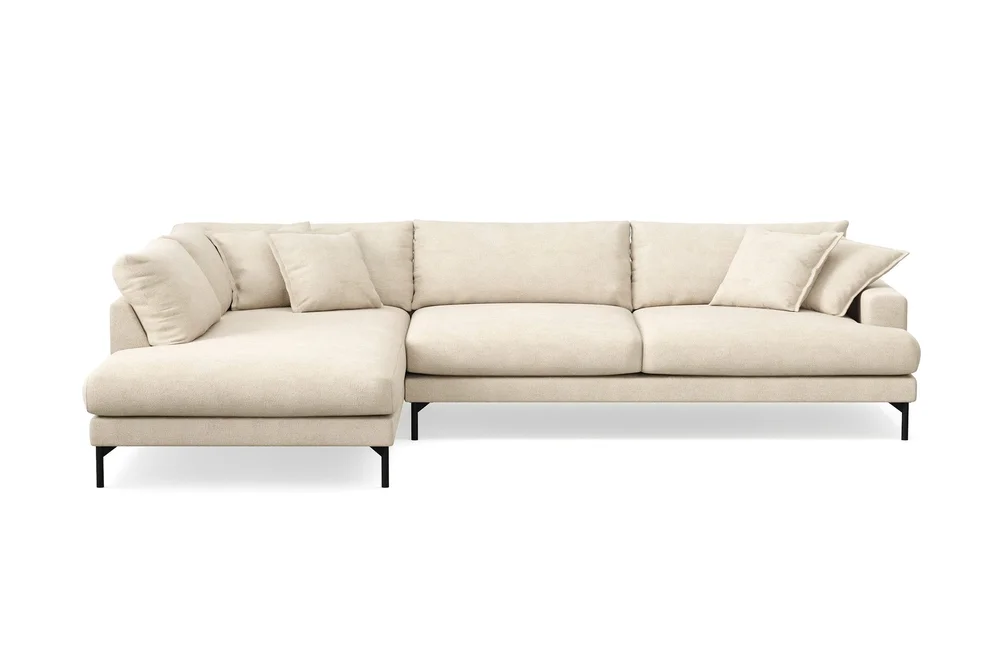 Menard Premium 5-seters venstrevendt L-formet dyp sjeselongsofa i chenille v:7725307