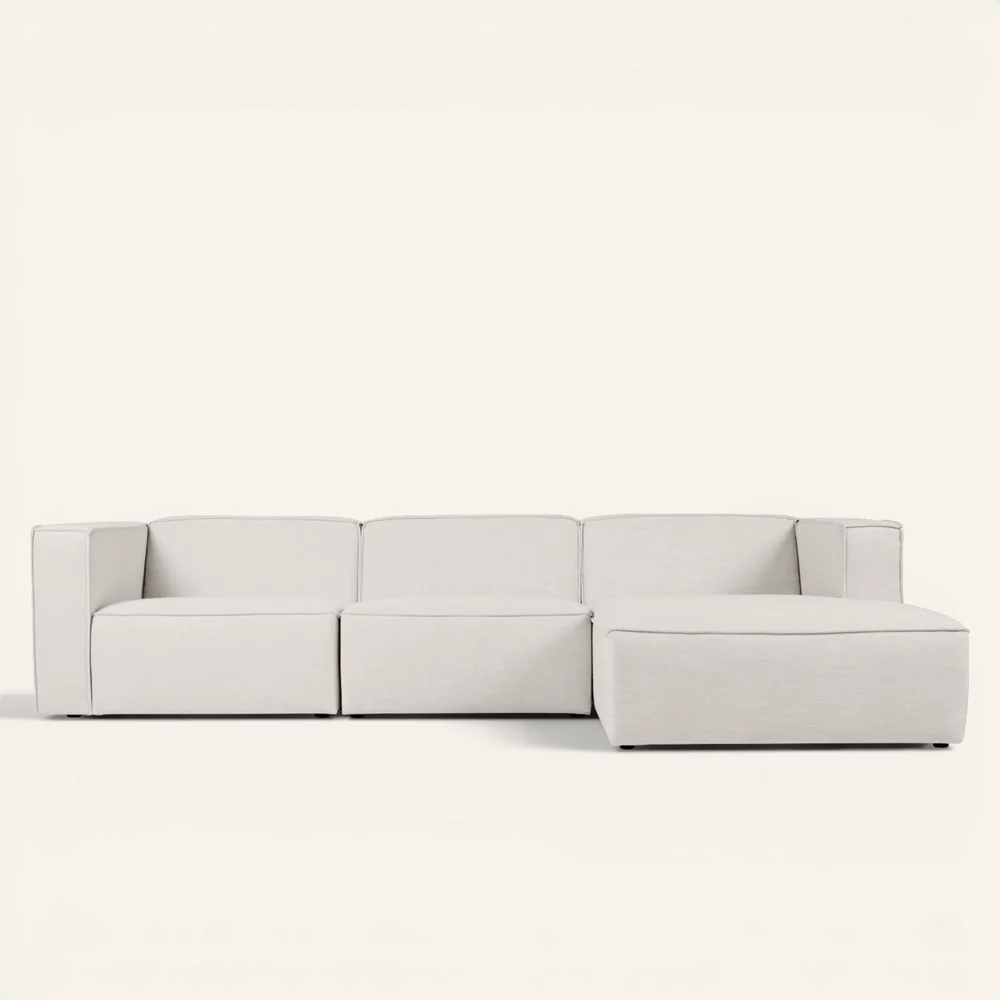Modulsofa 3 deler sjeselong høyre natur – 314x154x73 cm v:1928518