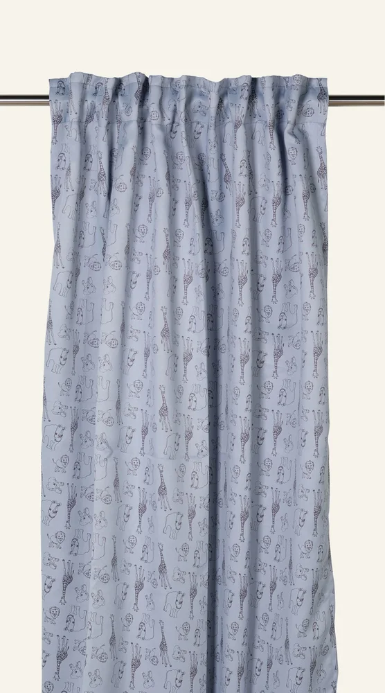 Lysdempende gardin lys blå – 140×160 cm v:6127774
