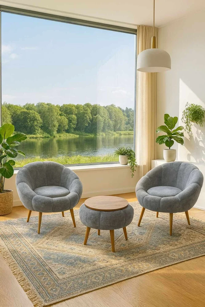 Ørelappstol- og salongbordsett (3 deler) Atelier Del Sofa Lida Wellsoft (75 x 100 x 42 cm) Grå v:9968470 Ørelappstol- og salongbordsett (3 deler) Atelier Del Sofa Lida Wellsoft (75 x 100 x 42 cm) Grå v:9968470