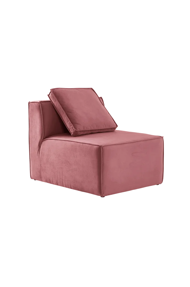 BALTIMORE sofamodul – liten med rygg + 1 pute – Rosa m v:8337871 BALTIMORE sofamodul – liten med rygg + 1 pute – Rosa m v:8337871