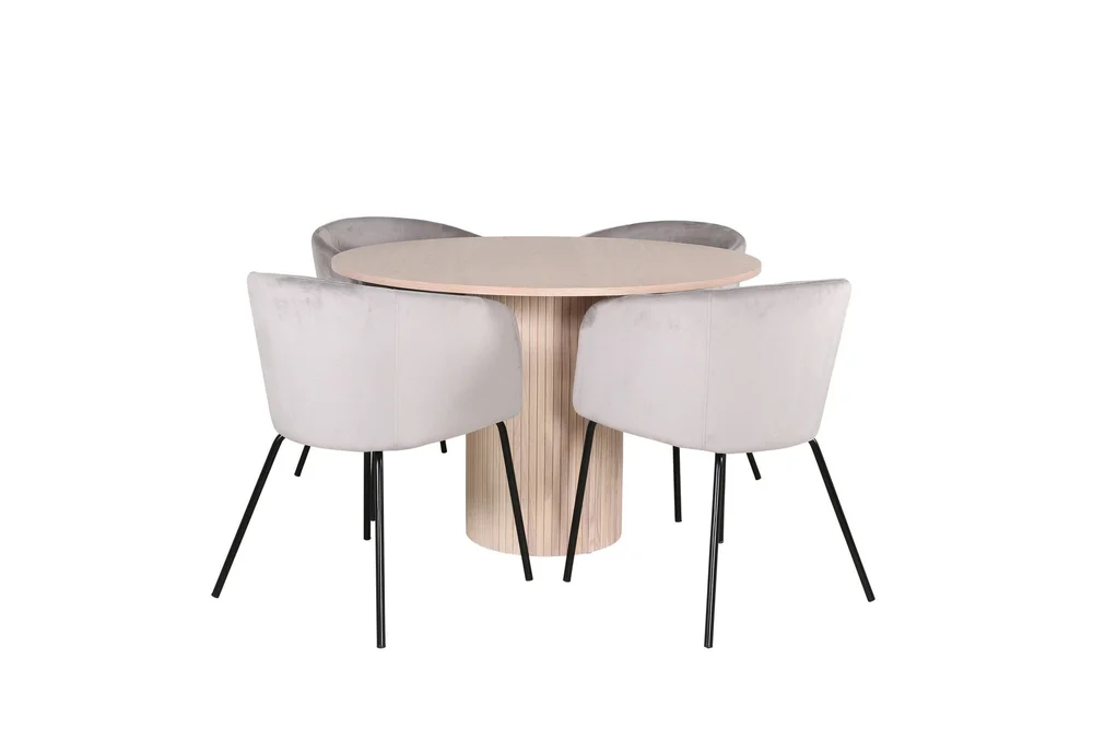 Bianca Matgruppe 110 cm Rund med 4 Berit stoler v:5879731 Bianca Matgruppe 110 cm Rund med 4 Berit stoler v:5879731
