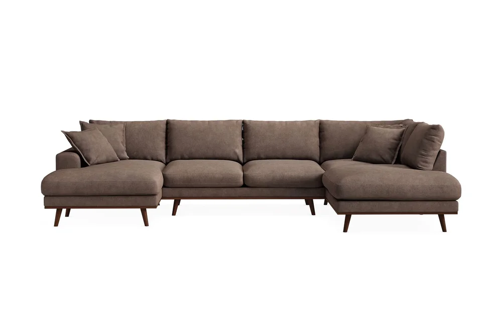 Copenhagen Premium 5-personers Højrevendt U-formet Dyb Sofa med Divan og Chaiselong i Stoff v:1285567 Copenhagen Premium 5-personers Højrevendt U-formet Dyb Sofa med Divan og Chaiselong i Stoff v:1285567
