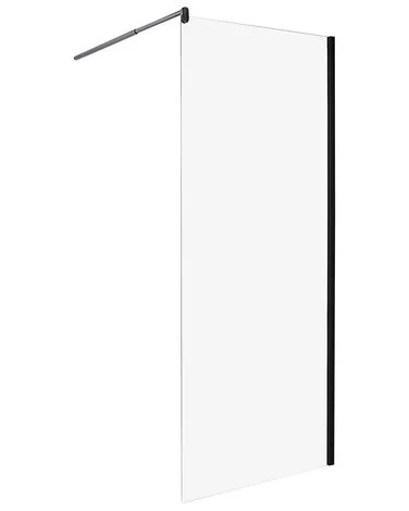 Dusjvegg AHAUS 80 x 190 cm Svart v:6275480
