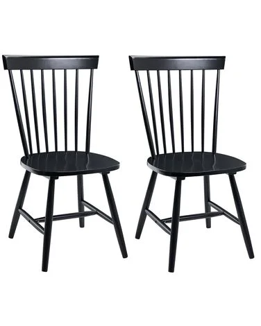 Sett med 2 spisestoler BURGES Heltre Svart v:5152050