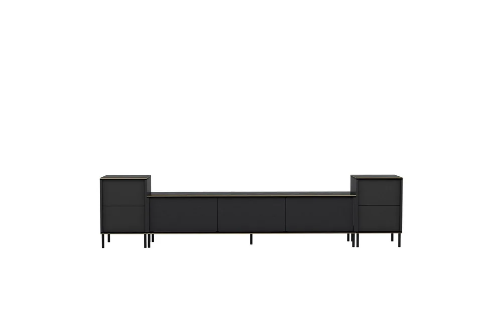 Imaj TV-møbelsett 180x35 cm Svart v:3546965